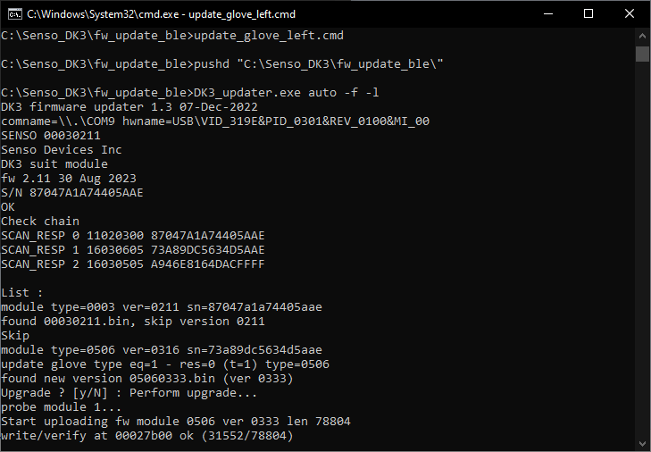 Firmware update in progress